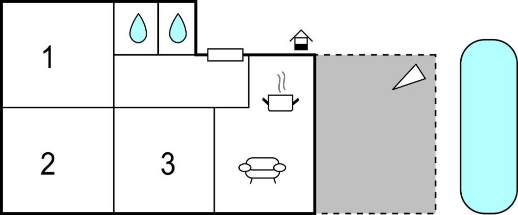 Plan piętra w obiekcie Nice Home In Zemunik Donji With Wifi