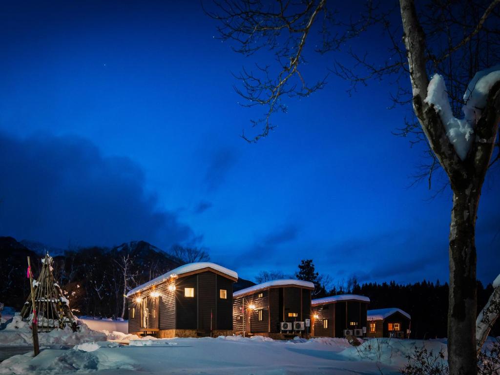 Myoko Onsen cottage Ajisai v zimě