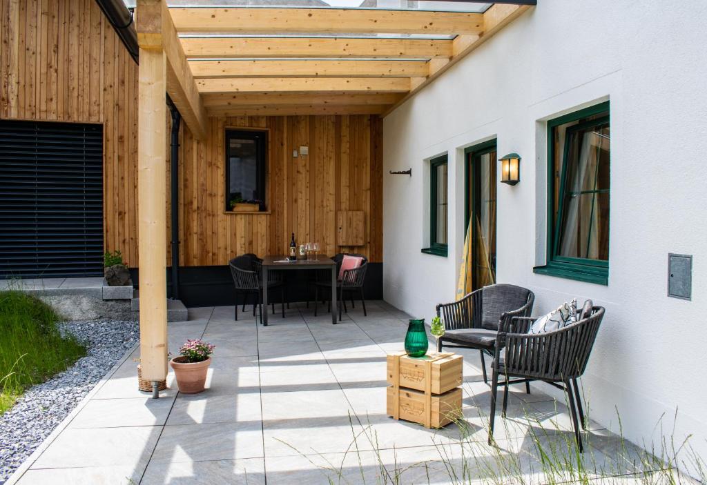 Patio nebo venkovní prostory v ubytování Reichenspitzblick Appartement