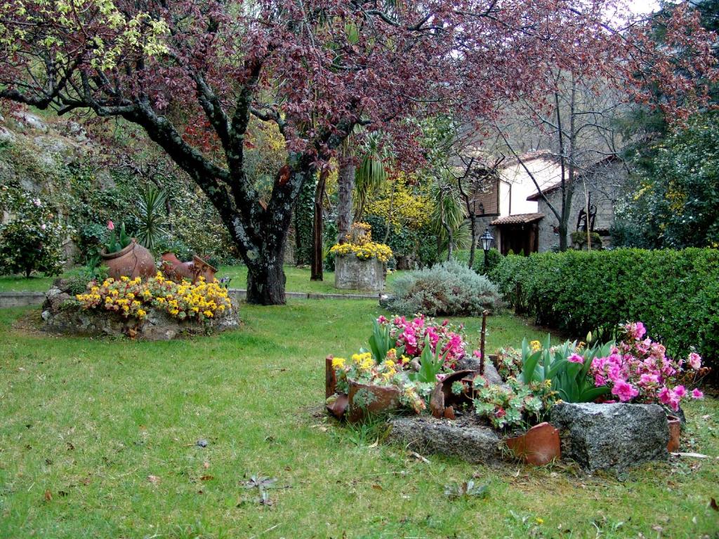 Vonkajšia záhrada v ubytovaní Hotel Posada Molino del Cubo