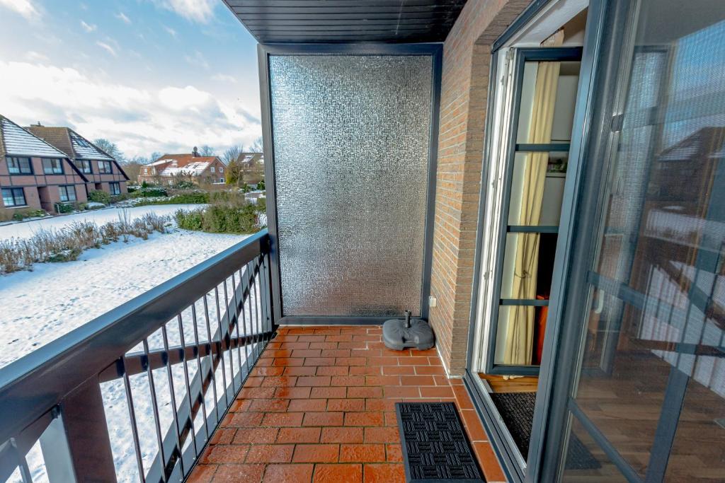 Balkoni atau teres di Ferienwohnung Seebär