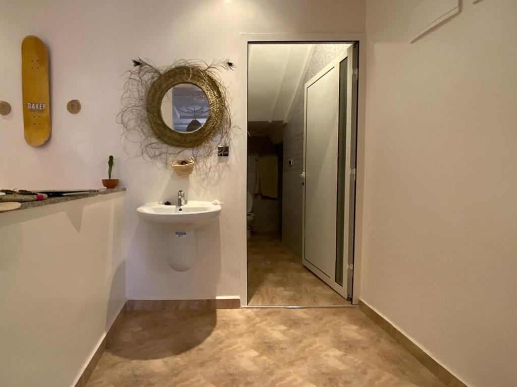 Koupelna v ubytování Desart Hostel