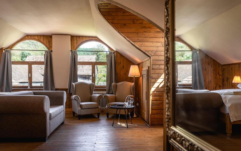Posezení v ubytování Valea Verde Retreat Transilvania