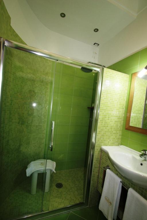 Koupelna v ubytování b&b Dea Fortuna