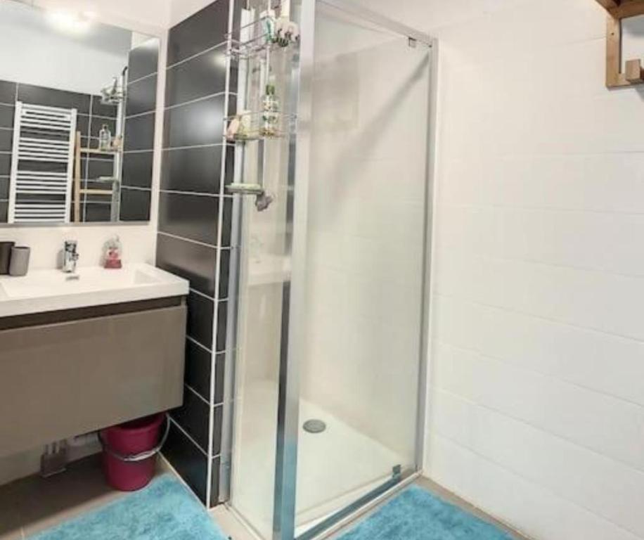 Koupelna v ubytování Appartement Rooftop 360 - JACUZZI - Parking - Clim - wifi