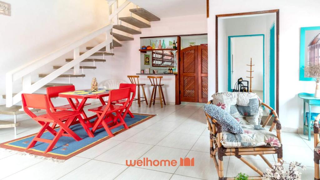 Χώρος καθιστικού στο Espaço incrível à 7 minutos a pé da praia em Itanhaém