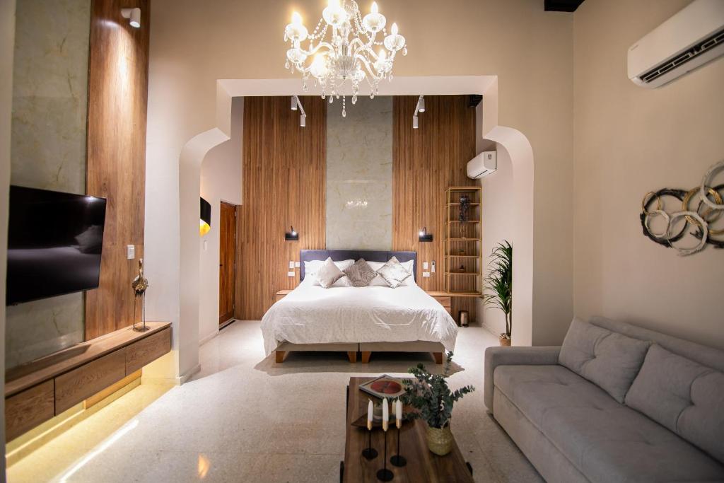 Postel nebo postele na pokoji v ubytování Scalea Di Mare Hotel