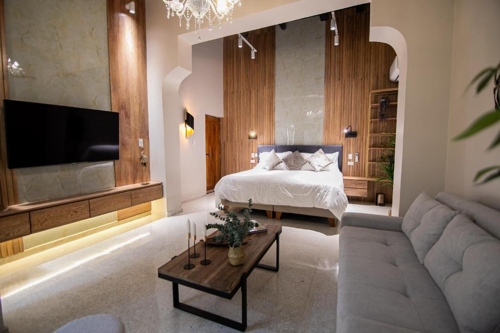 Postel nebo postele na pokoji v ubytování Scalea Di Mare Hotel