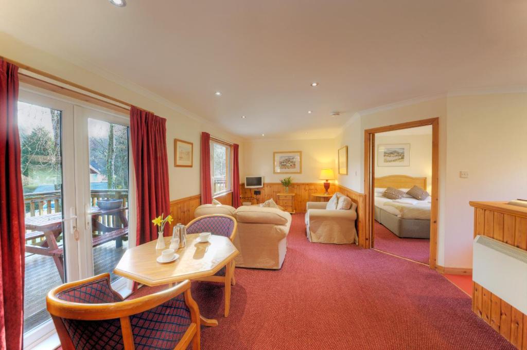 Posezení v ubytování Lagnakeil Highland Lodges
