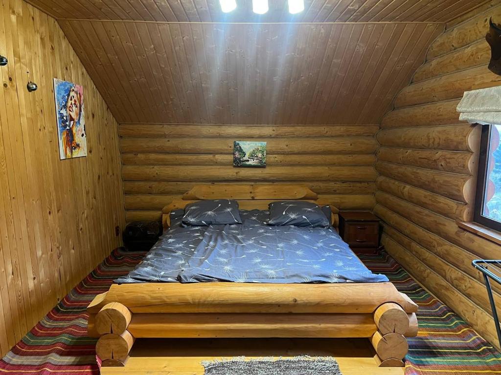 Postel nebo postele na pokoji v ubytování Farmstead Lisova