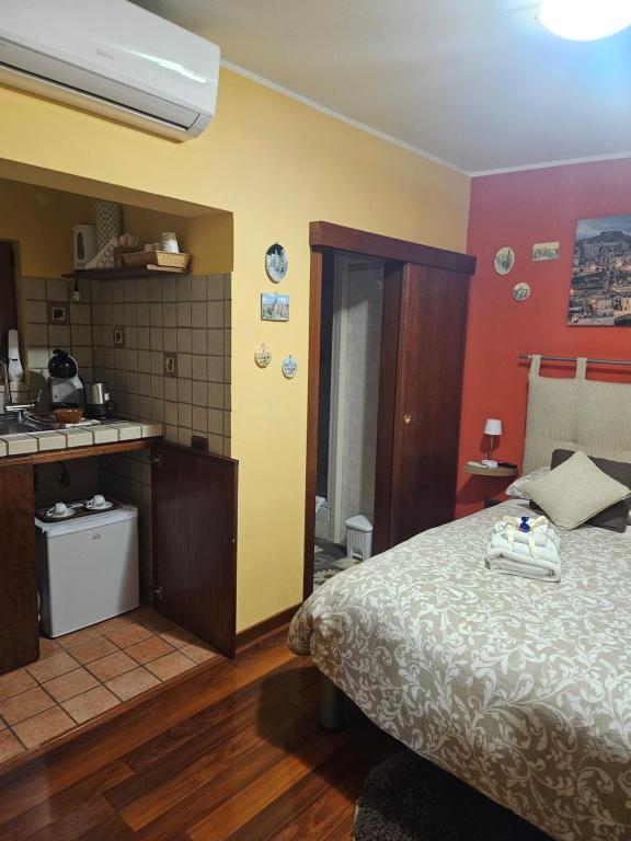 Kuchyň nebo kuchyňský kout v ubytování Sassi's Loft