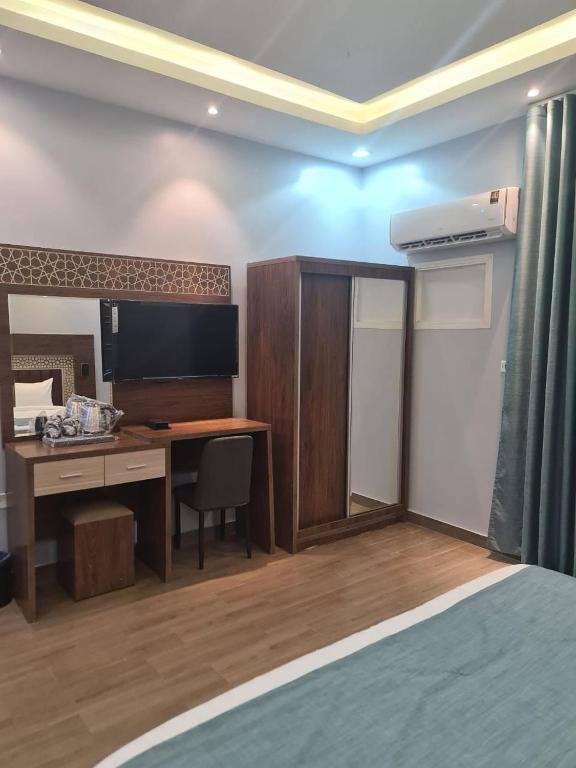 Kuchyň nebo kuchyňský kout v ubytování فندق ملاذ Malath Hotel