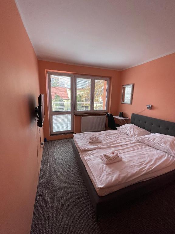 Postel nebo postele na pokoji v ubytování Hotel Jahodnice