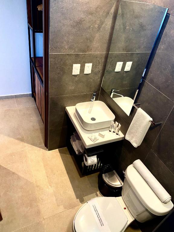 Koupelna v ubytování HOTEL MINA REAL MATEHUALA
