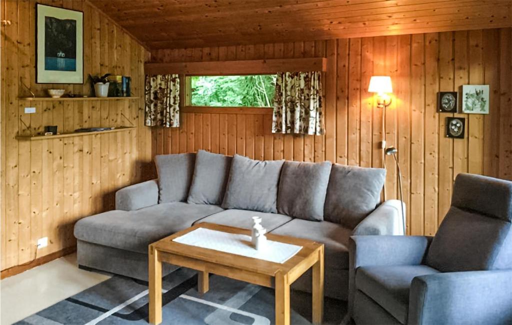 Posezení v ubytování Flåten Hyttegrend