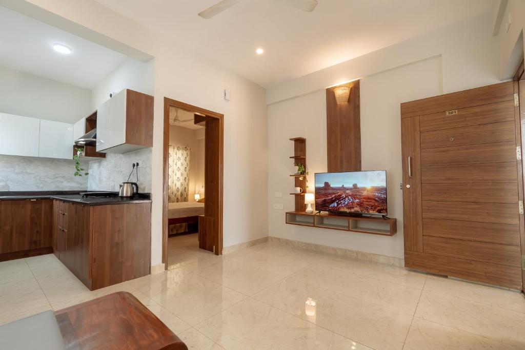 Kuchyň nebo kuchyňský kout v ubytování Ega Orchid, Luxury Apartment in Brookefield