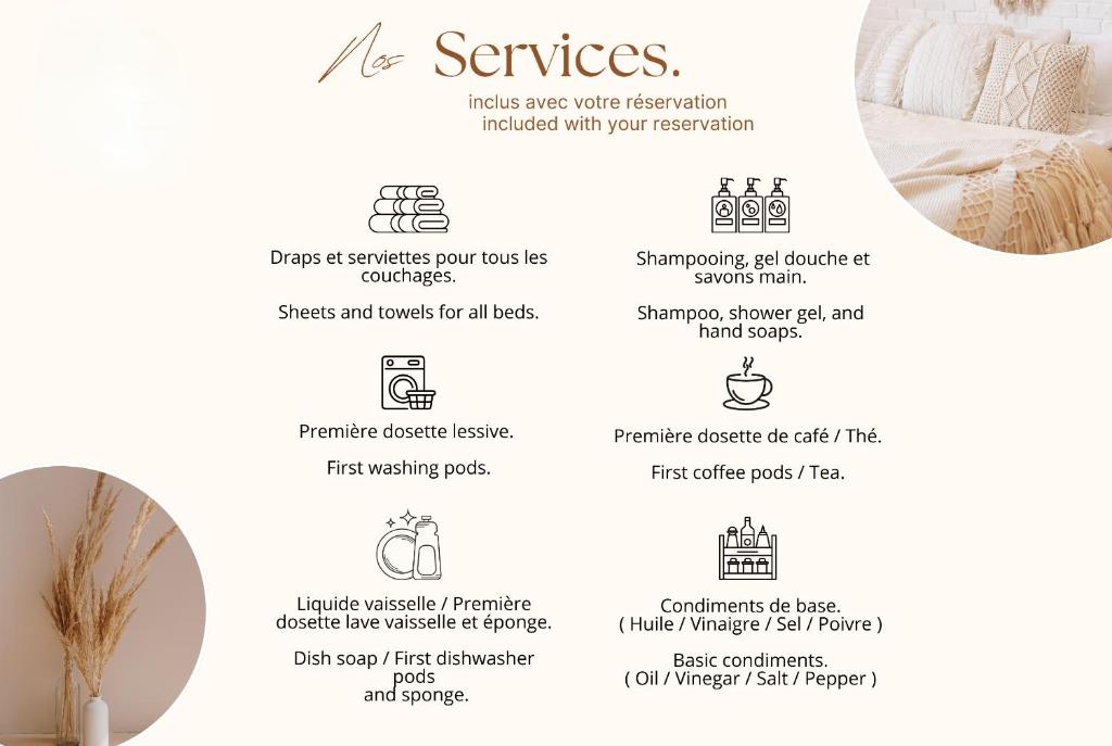 a page of a product brochure for a mattress at Le Cocon Rochelais in La Rochelle