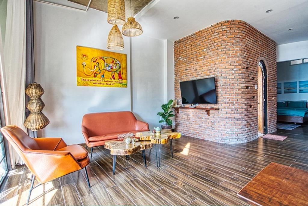 TV a/nebo společenská místnost v ubytování Chaca House