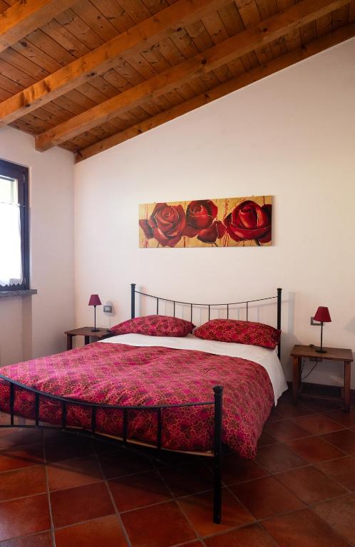 Postel nebo postele na pokoji v ubytování Agri Village Pavia