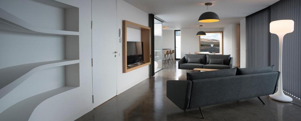 Posezení v ubytování VULKANO Villas