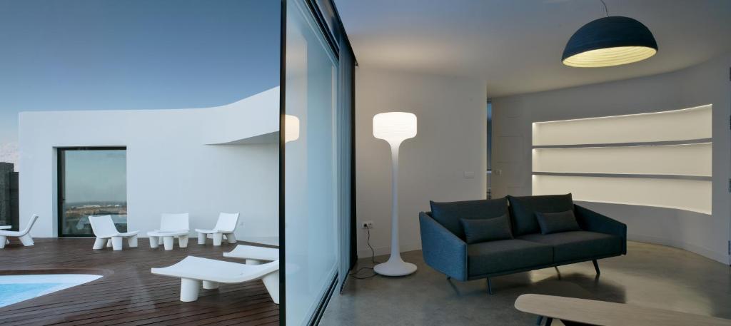 Posezení v ubytování VULKANO Villas