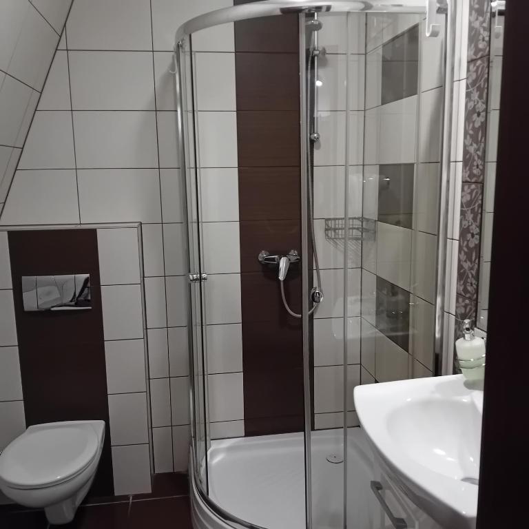 Koupelna v ubytování Villa Jaśmin