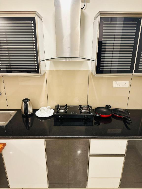 Kuchyň nebo kuchyňský kout v ubytování Hotel studio house