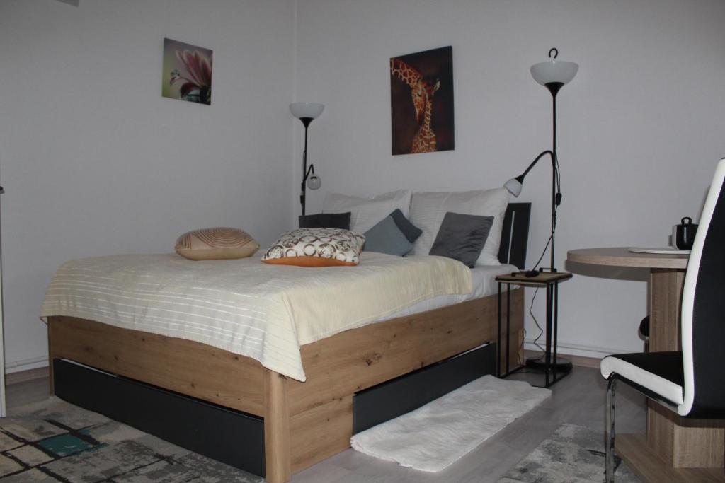 Postel nebo postele na pokoji v ubytování Apartmán Nerudova