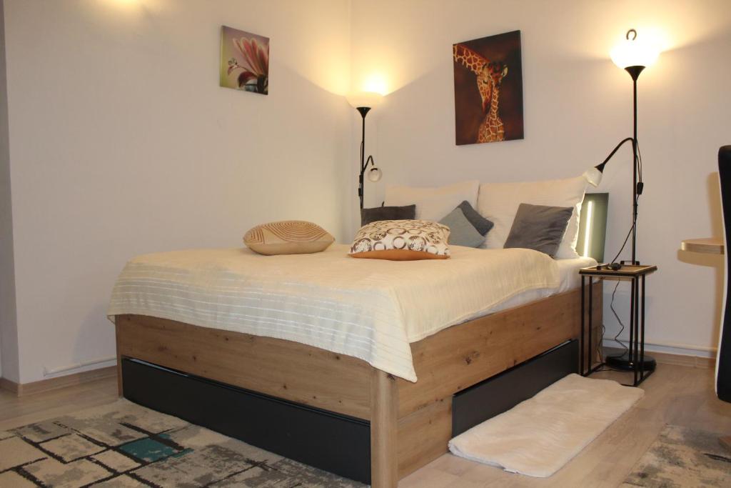 Postel nebo postele na pokoji v ubytování Apartmán Nerudova