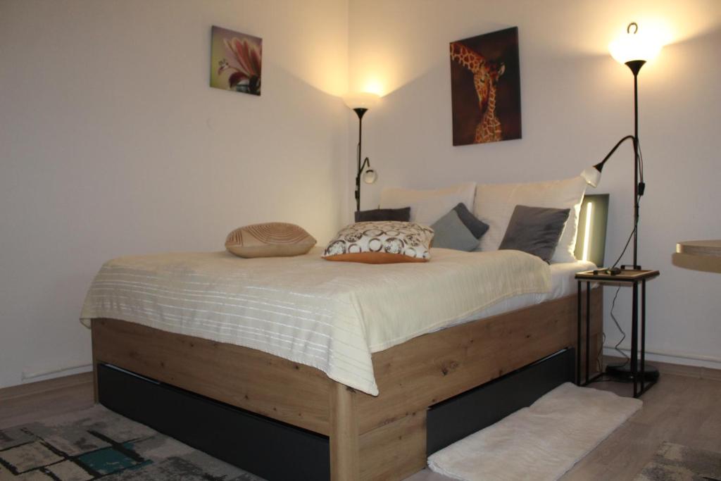 Postel nebo postele na pokoji v ubytování Apartmán Nerudova
