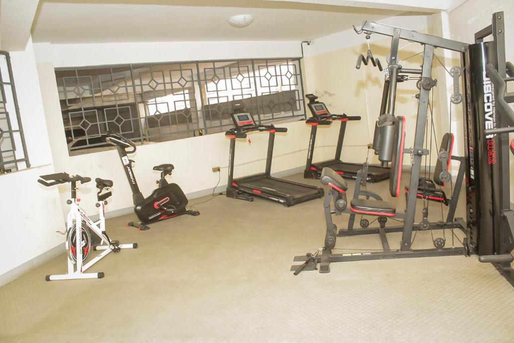 Fitness centrum a/nebo fitness zařízení v ubytování Serena Home away Kilimani by Host Nancy