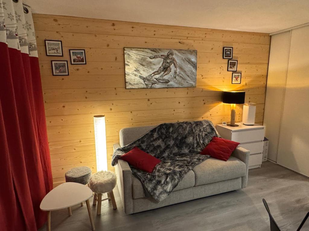 Posezení v ubytování Studio 4 pers, linges et ménage inclus
