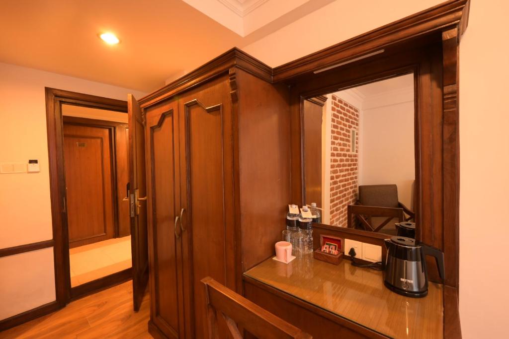 Kuchyň nebo kuchyňský kout v ubytování Gallery Park Hotel