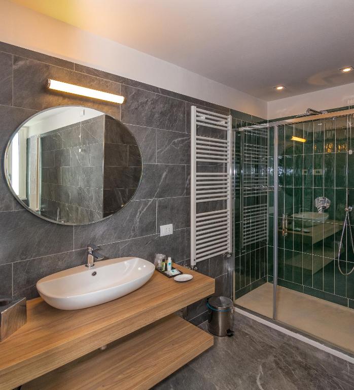 Koupelna v ubytování Hotel Mariotti