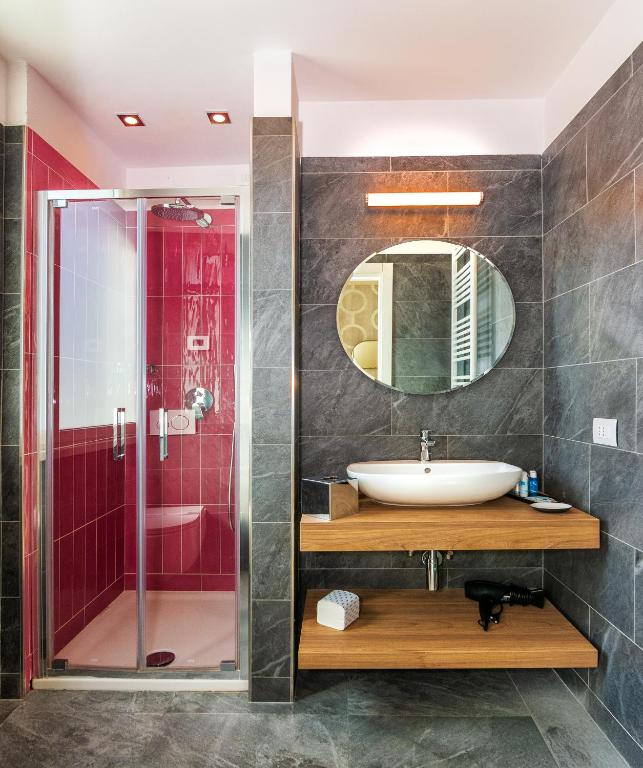 Koupelna v ubytování Hotel Mariotti