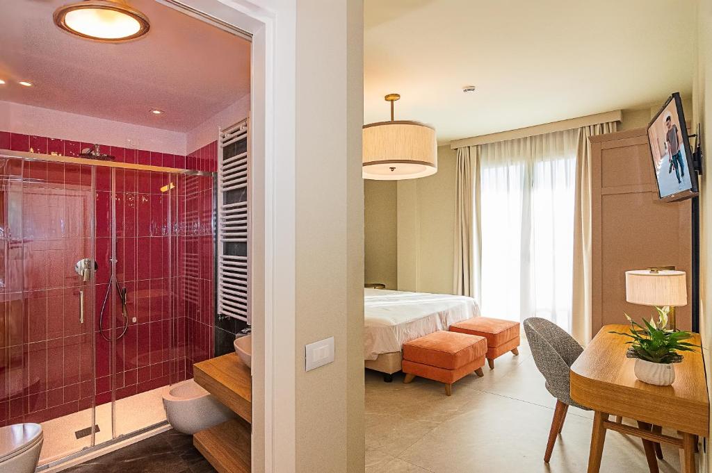 Koupelna v ubytování Hotel Mariotti