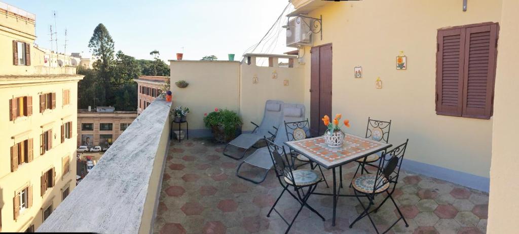 Balkón alebo terasa v ubytovaní Casa Tua sul Tetto di Roma