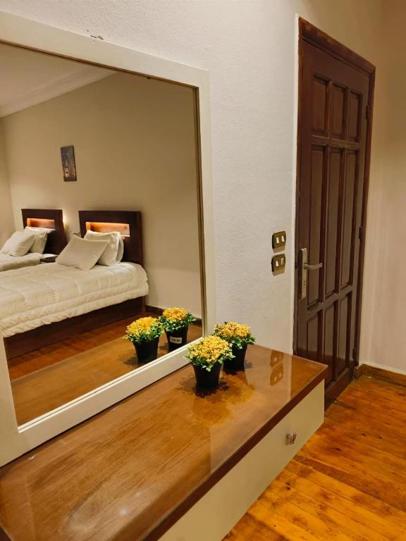Voodi või voodid majutusasutuse Akh Pyramid Hostel toas