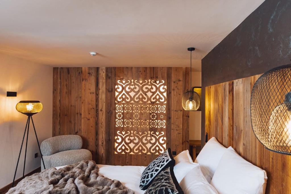 Letto o letti in una camera di Grand Hôtel L'ermitage
