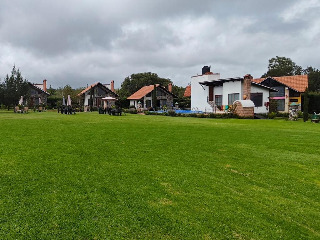 Zahrada ubytování Namasté Cabañas, Huasca de Ocampo