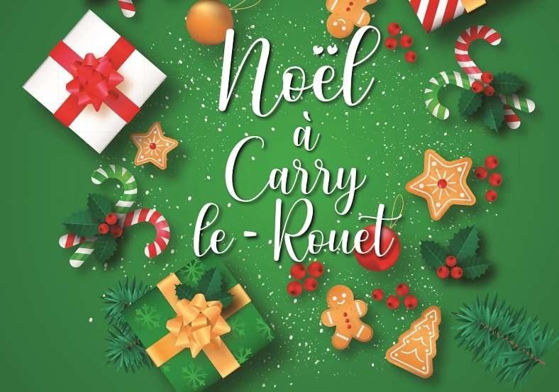 a christmas flyer with gingerbread cookies and christmas decorations at 200m de la plage ,3mn du port à 50m du centre ville in Carry-le-Rouet