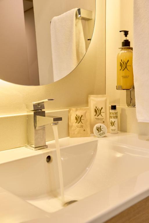 Koupelna v ubytování Hotel Dix
