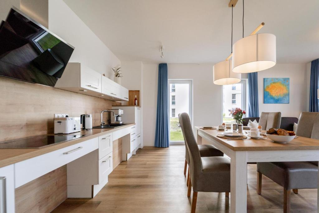 Kuchyň nebo kuchyňský kout v ubytování Zweite Heimat 49 0 N