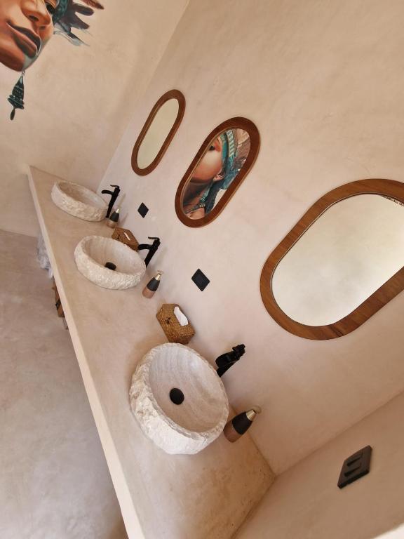 Koupelna v ubytování Luna y Sol Glamping Holbox