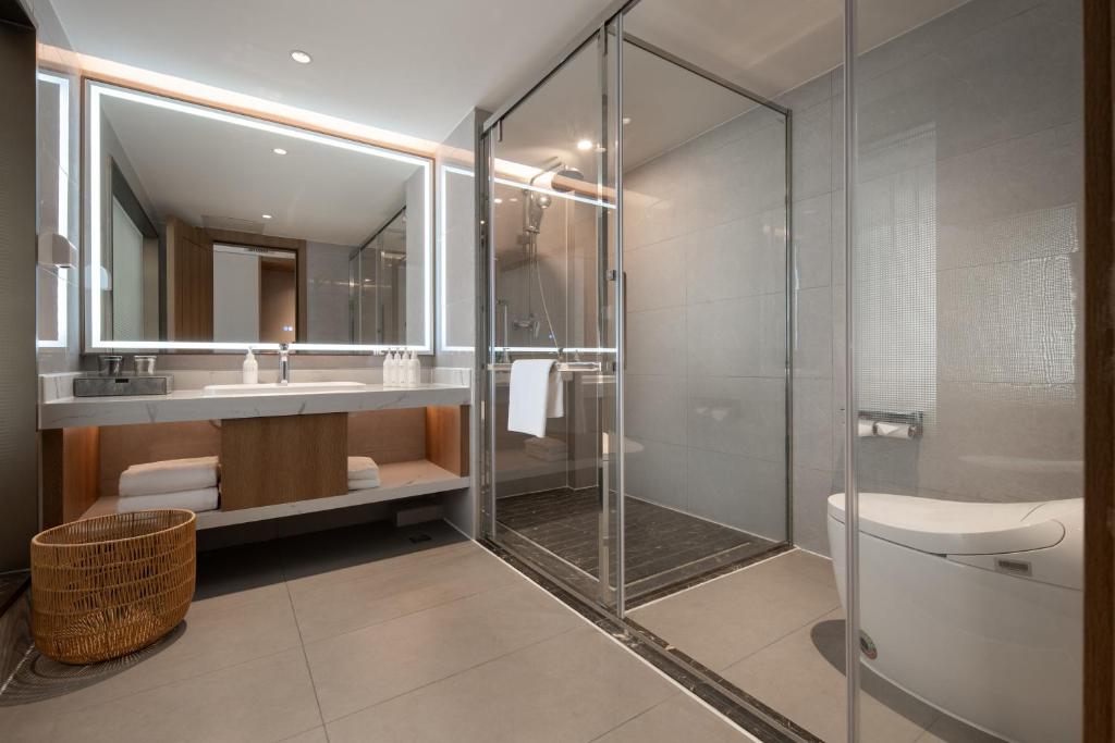 Koupelna v ubytování Mehood Lestie Hotel Dongguan Chang'an