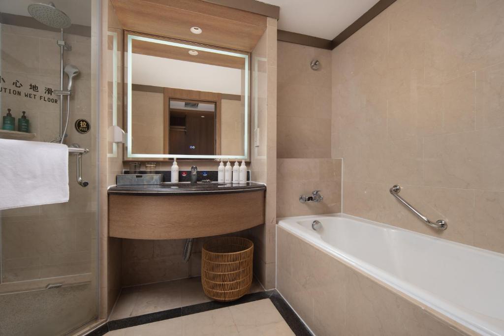 Koupelna v ubytování Mehood Lestie Hotel Dongguan Chang'an