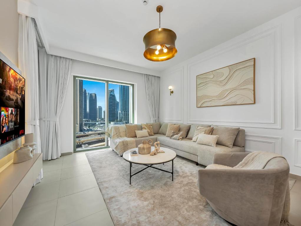 Istumisnurk majutusasutuses Apartment in Downtown Dubai