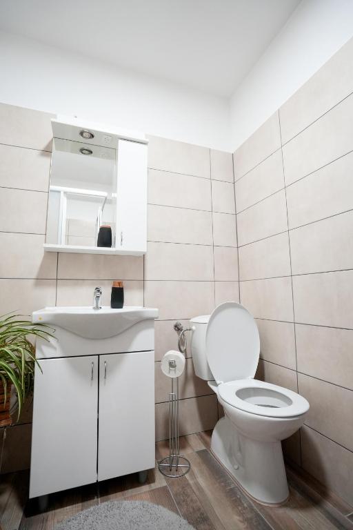 Koupelna v ubytování Attache Vila