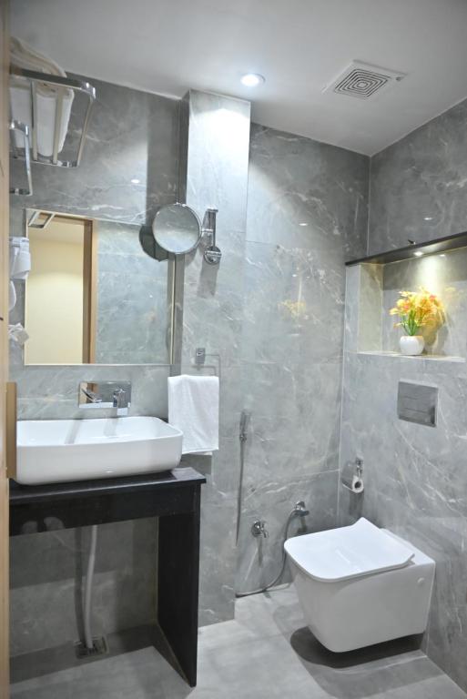 Koupelna v ubytování Hotel JK palace