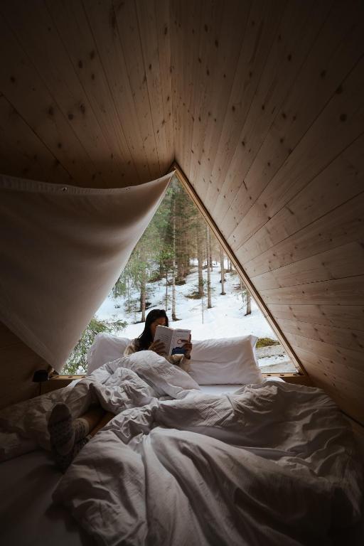Postel nebo postele na pokoji v ubytování Camping Sass Dlacia